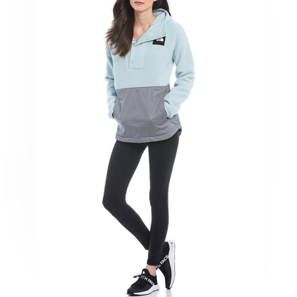The North face women’s Riit fleece pullover anorak in cloud blue - Picture 7 of 12